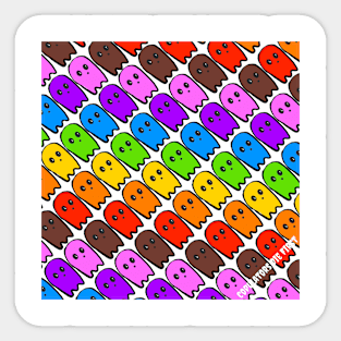 March of the Rainbow Ghosts Sticker